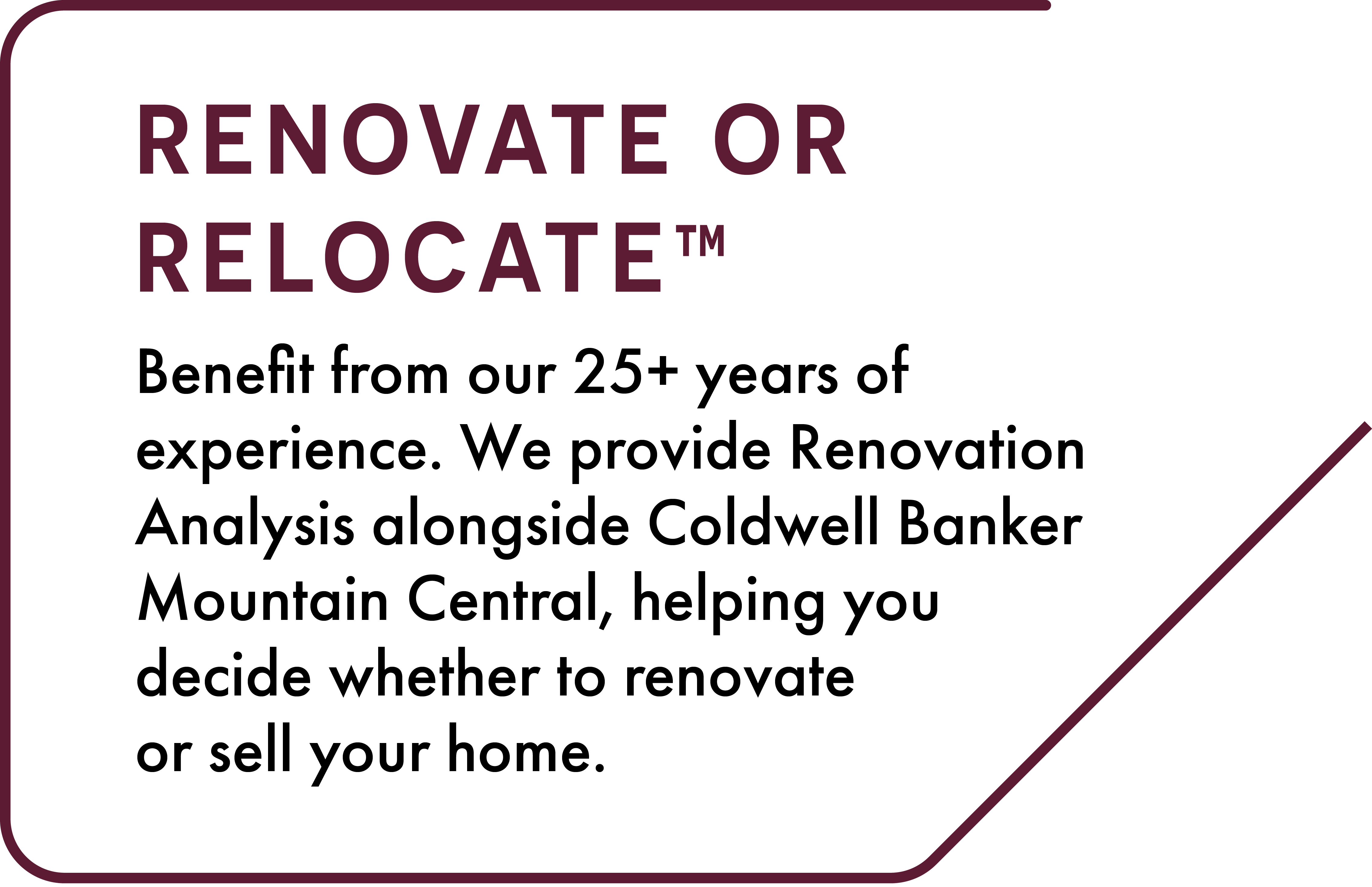 Renovate Or Relocate Info