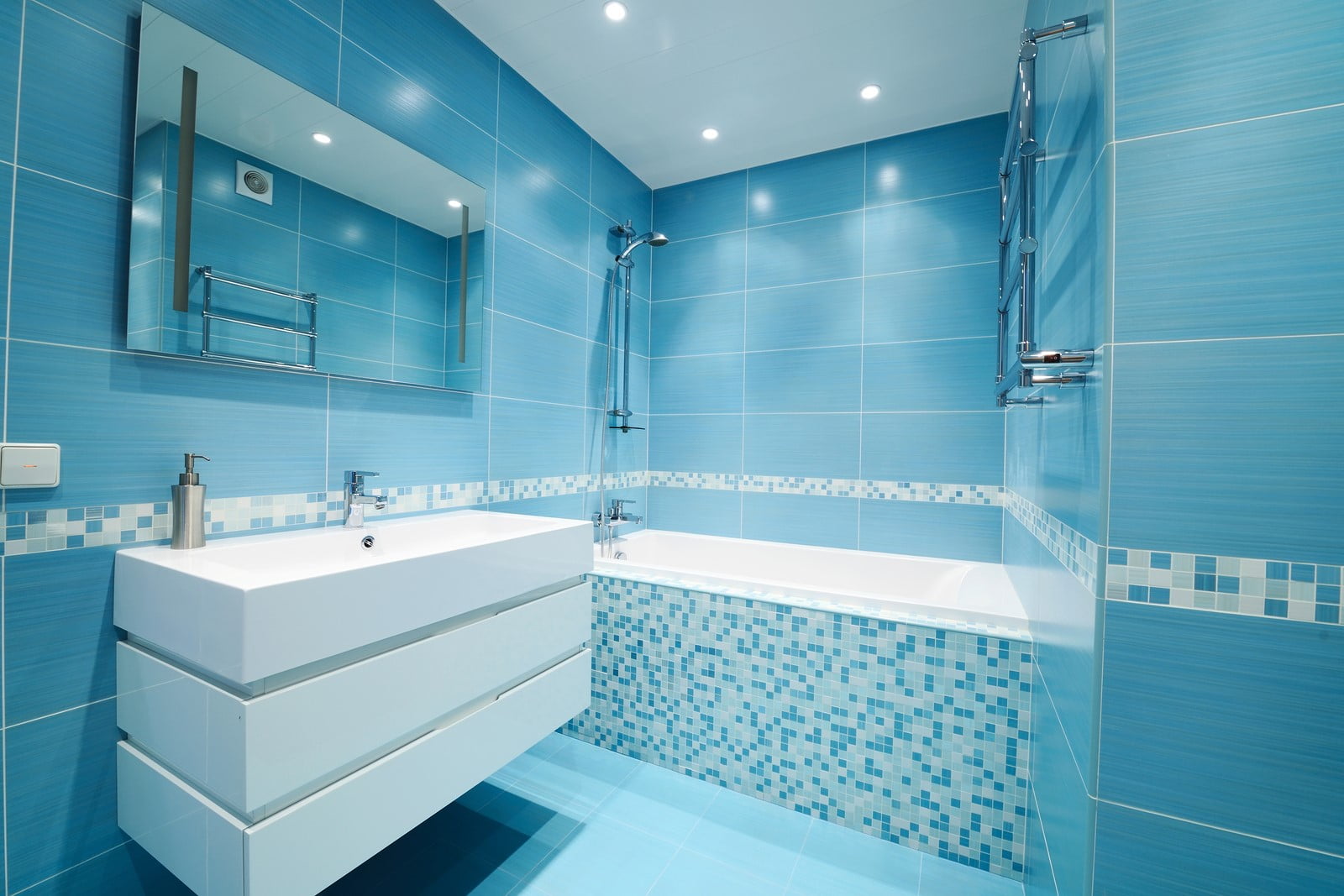 blue look - bathroom design blunders - upscale home renovations